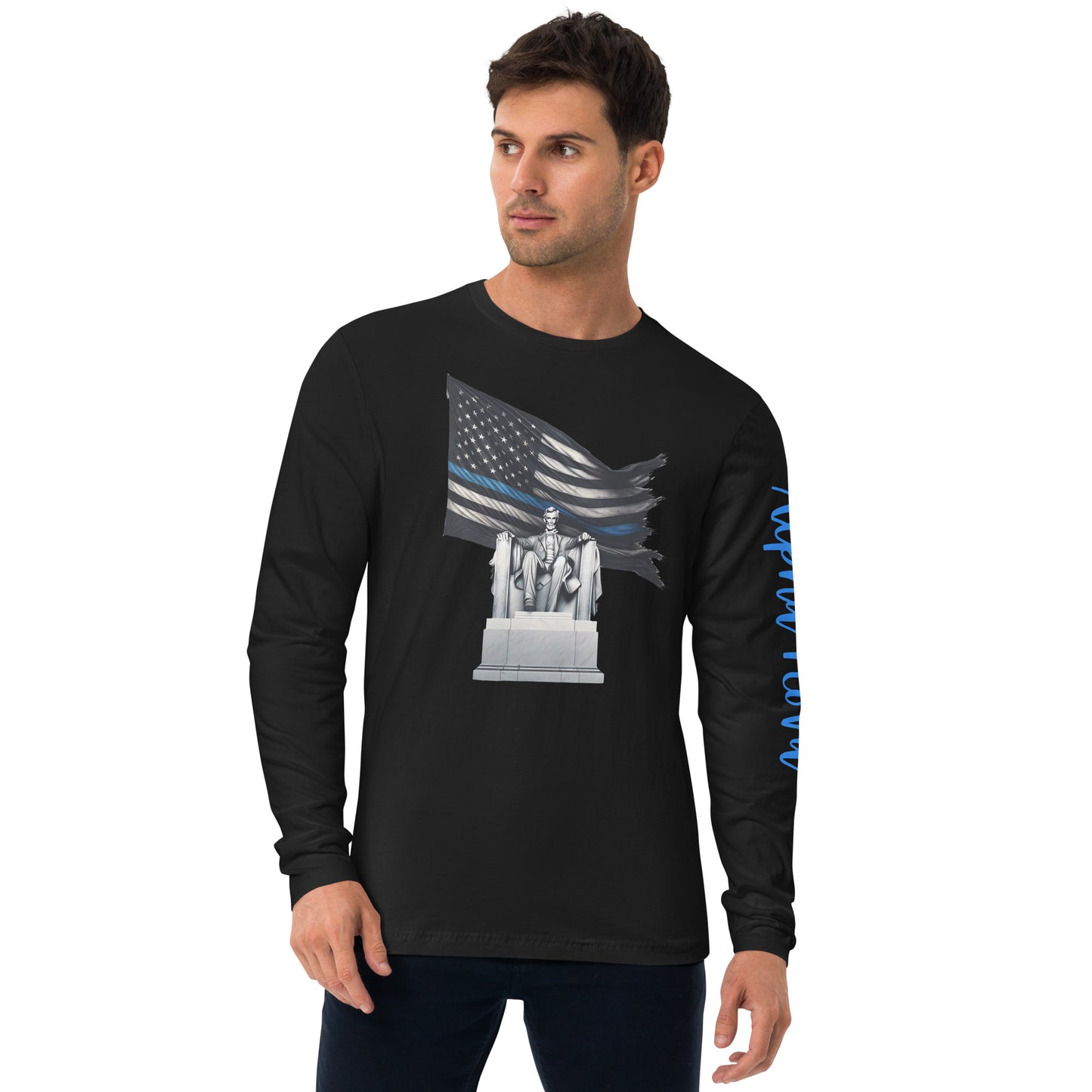 Men's Thin Blue Line Long Sleeve Shirt