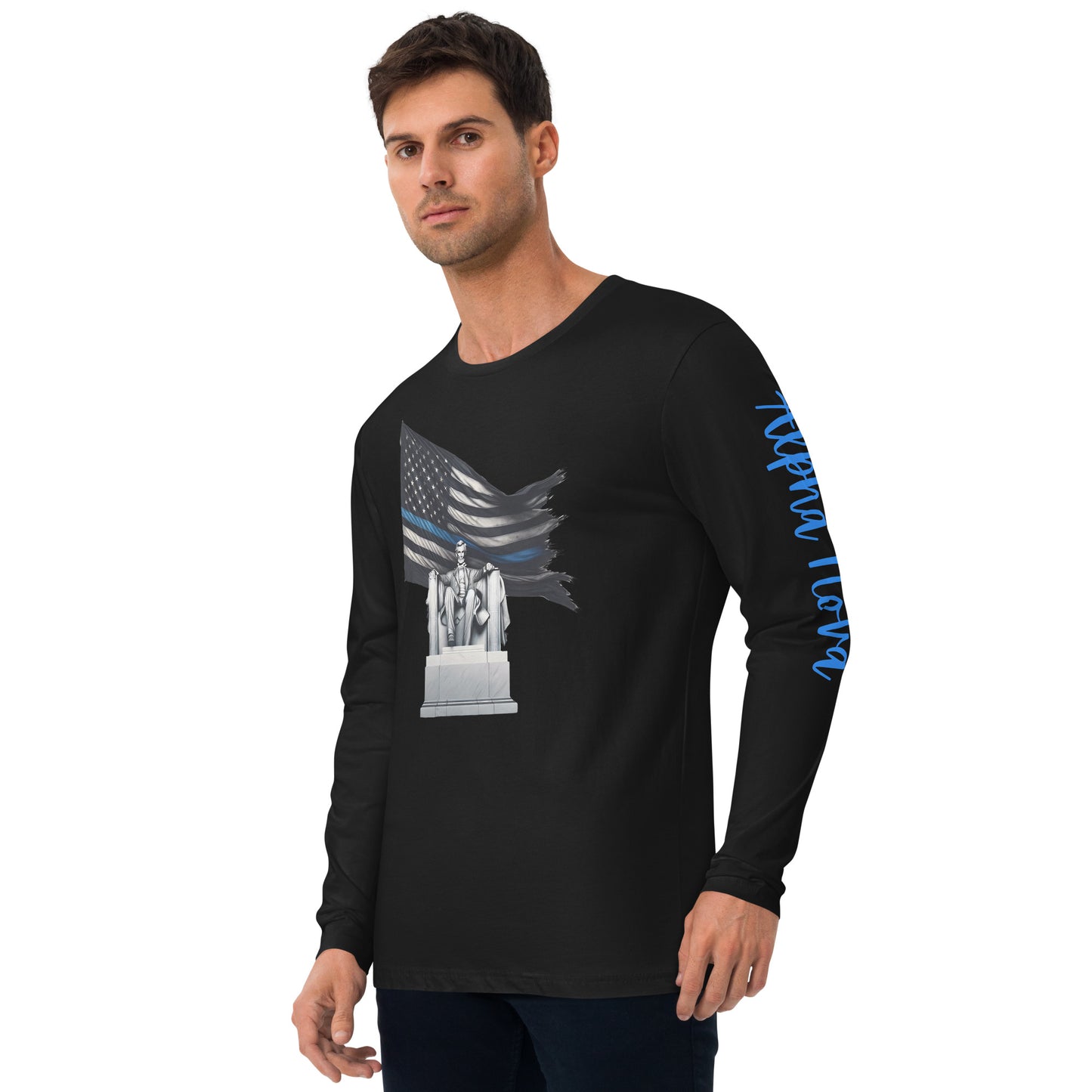 Men's Thin Blue Line Long Sleeve Shirt