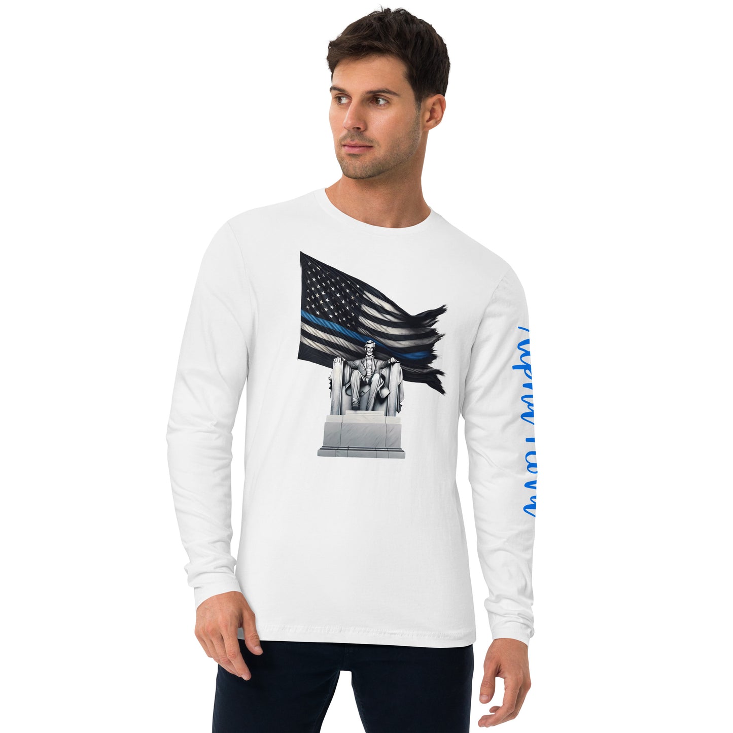 Men's Thin Blue Line Long Sleeve Shirt