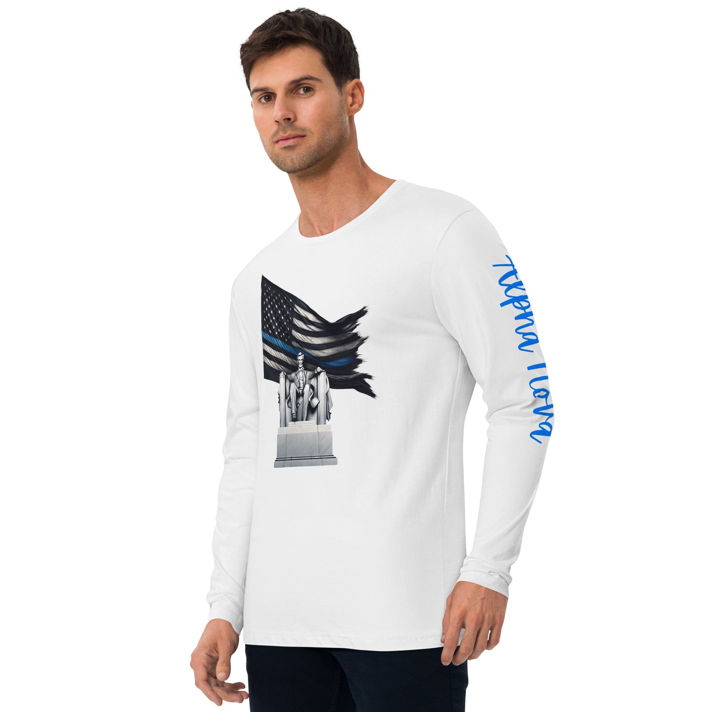 Men's Thin Blue Line Long Sleeve Shirt