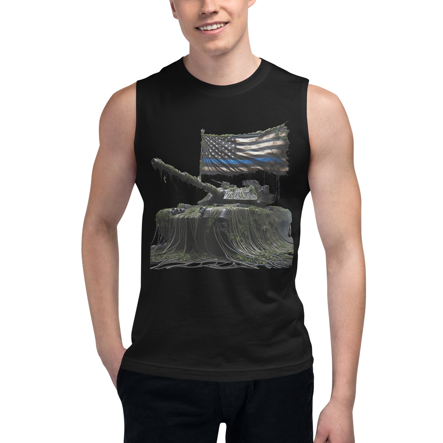 Men's Thin Blue Line Muscle Shirt