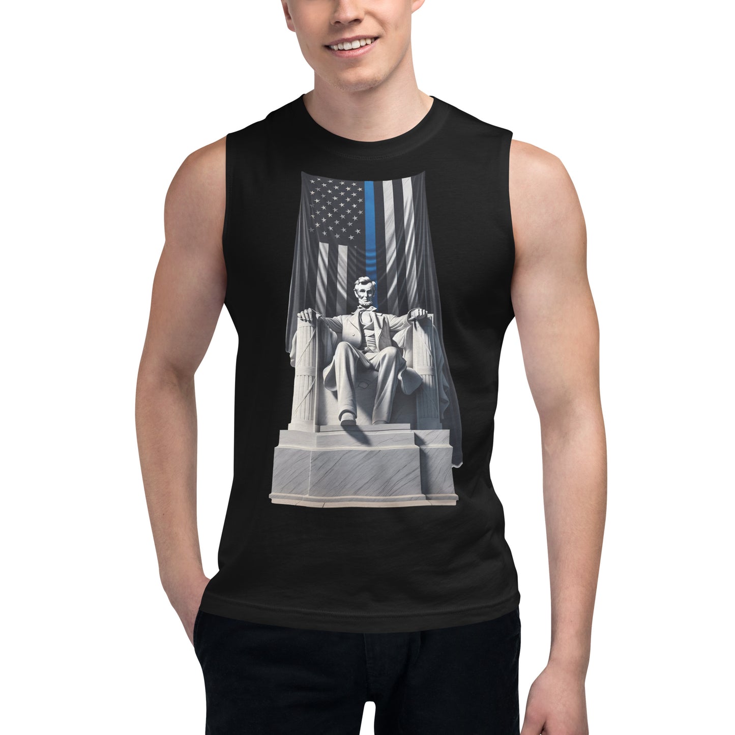 Men's Thin Blue Line Muscle Shirt