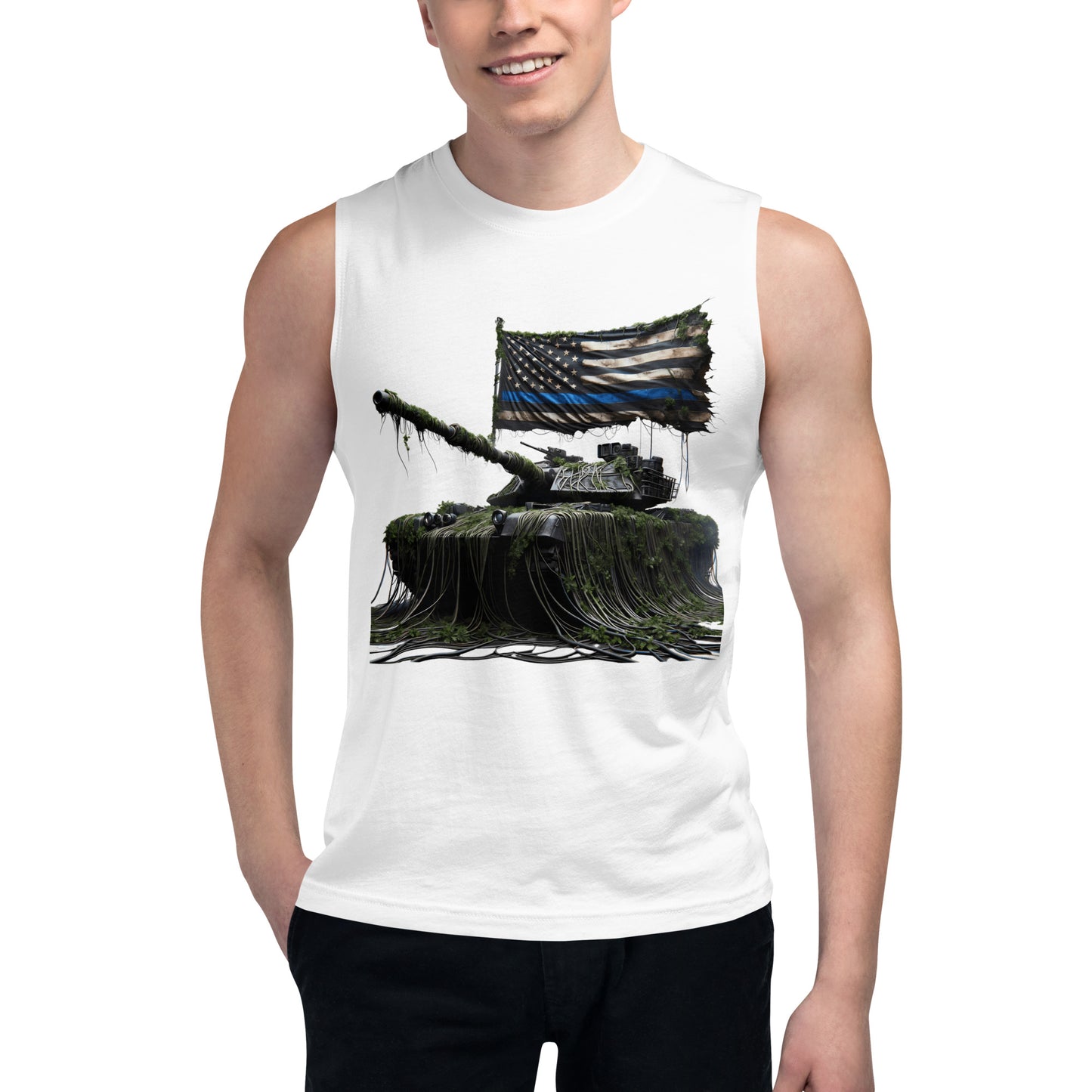 Men's Thin Blue Line Muscle Shirt