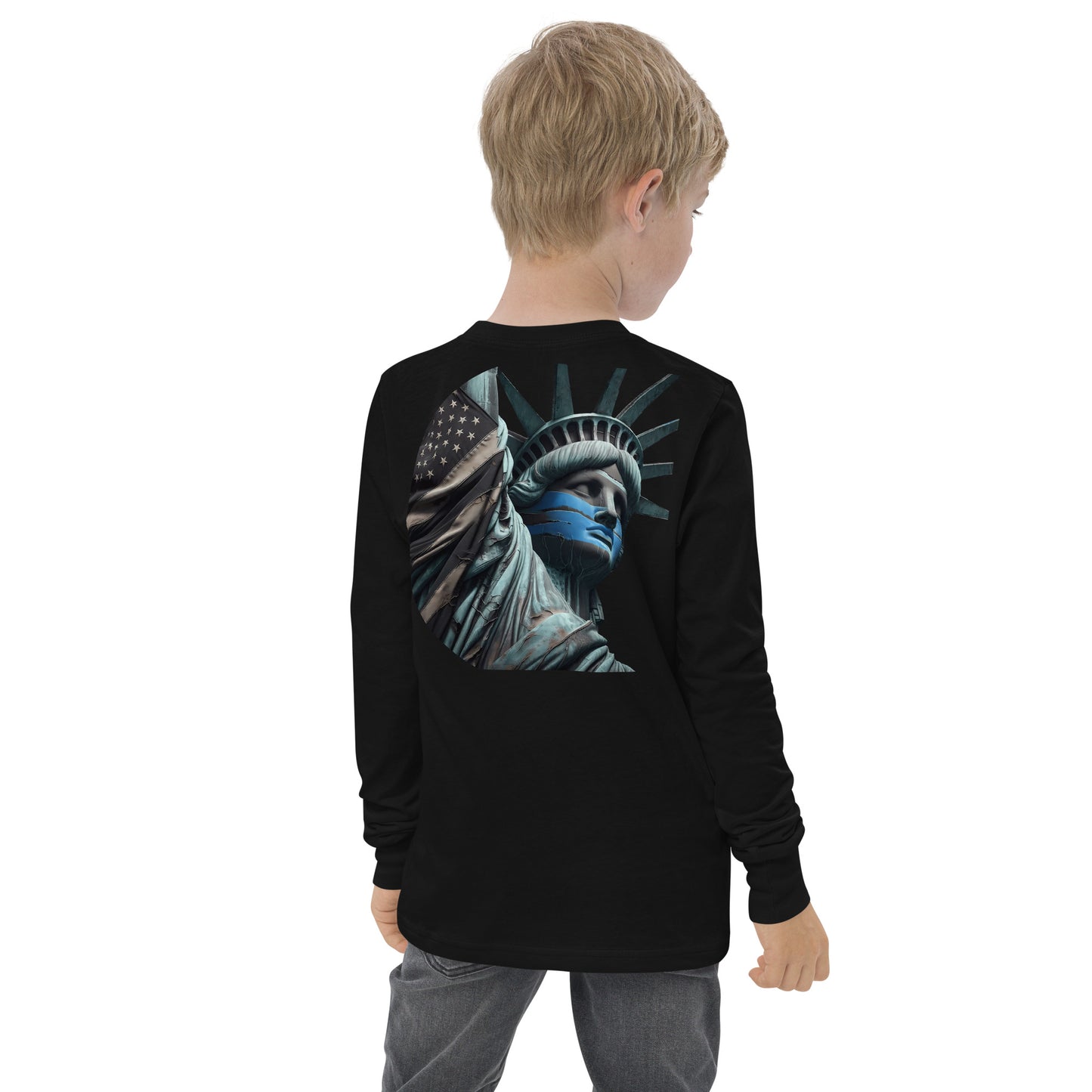 Youth Thin Blue Line Long Sleeve Shirt