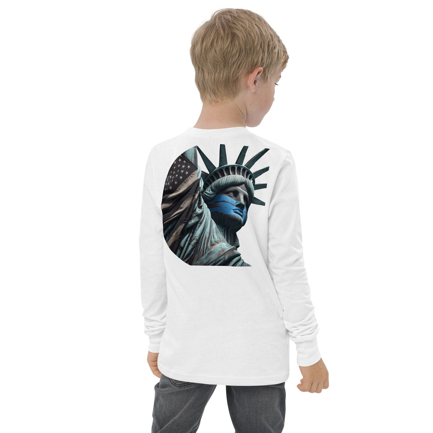 Youth Thin Blue Line Long Sleeve Shirt