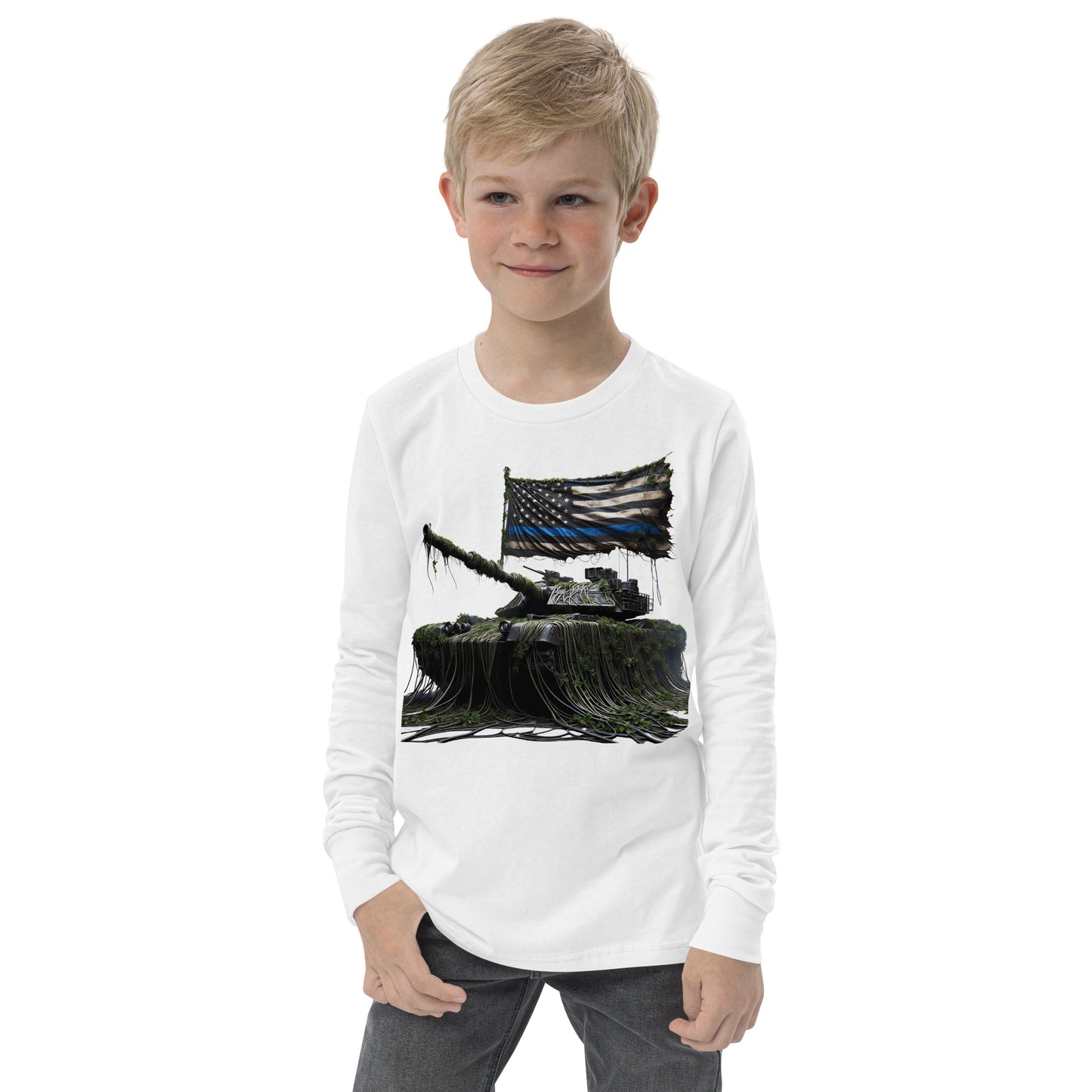 Youth Thin Blue Line Long Sleeve Shirt